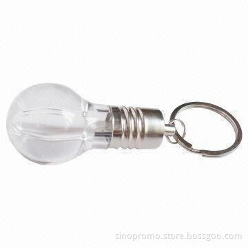 Bulb Shaped Promotional USB Stick, Made of Clear ABS Material